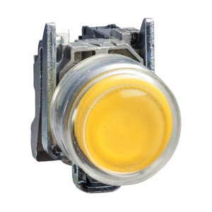 Schneider Electric Harmony™ XB4 Push Buttons 22 mm Projecting No Legend Yellow