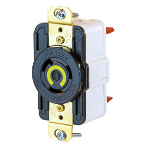 Hubbell Wiring Locking Single Receptacles 20 A 125 V 2P3W L5-20R EdgeConnect™ Twist-Lock®