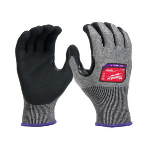 Milwaukee SMARTSWIPE™ High Dexterity Cut-resistant Nitrile-dipped Gloves Large Gray<multisep/>Black Cut A7