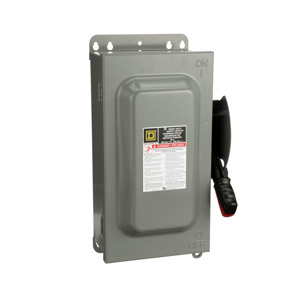 Square D Heavy Duty Fused Disconnects 60 A NEMA 12 600 VAC 3 Phase