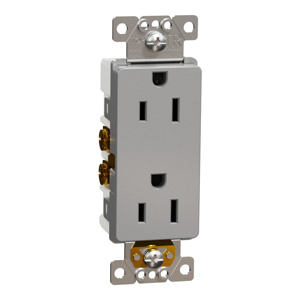 Square D X Duplex Receptacles Gray