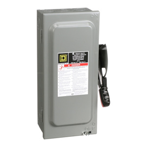 Square D Heavy Duty Fused Disconnects 60 A NEMA 12 240 VAC 3 phase