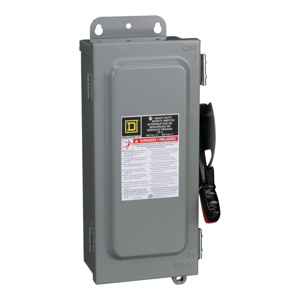 Square D Heavy Duty Non-fused Disconnects 30 A NEMA 12 600 VAC 3 phase