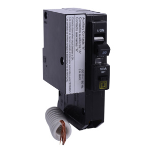 Square D QO™ Plug-in GFCI Auxiliary Switch Circuit Breakers 20 A 120 VAC 10 kAIC 1 Pole