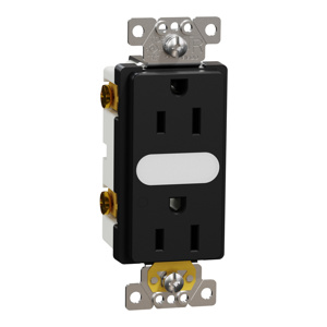 Square D X Duplex Receptacles Black