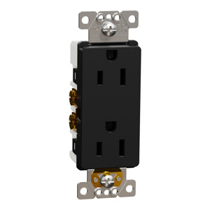 Square D X Duplex Receptacles Black