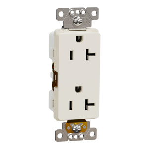 Square D X Duplex Receptacles Almond