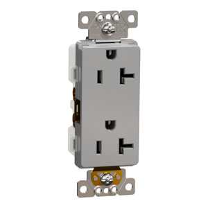 Square D X Duplex Receptacles Gray