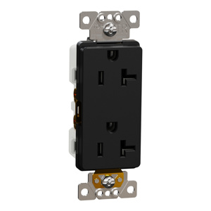 Square D X Duplex Receptacles Black