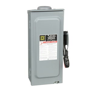 Square D Heavy Duty Fused Disconnects 30 A NEMA 3R 240 VAC 3 phase