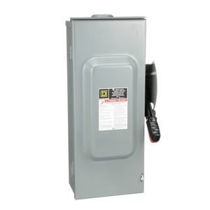 Square D Heavy Duty Fused Disconnects 100 A NEMA 3R 600 VAC 3 phase