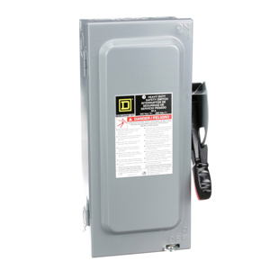 Square D Heavy Duty Fused Disconnects 60 A NEMA 1 240 VAC 3 phase