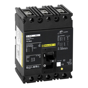 Square D I-Line™ FAL Cable-in / Cable-out Molded Case Industrial Circuit Breakers 30 A 600 VAC 18 kAIC 3 Pole 3 Phase