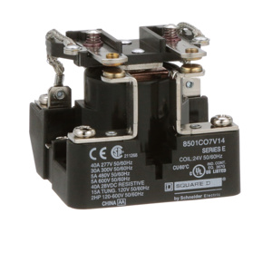 Square D 8501C Open Frame Heavy Duty Power Relays 30 A