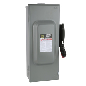 Square D Heavy Duty Fused Disconnects 100 A NEMA 3R 240 VAC 3 phase