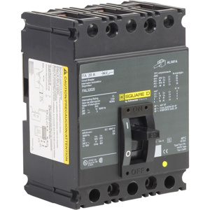 Square D I-Line™ FAL Cable-in / Cable-out Molded Case Industrial Circuit Breakers 20 A 240 VAC 10 kAIC 3 Pole