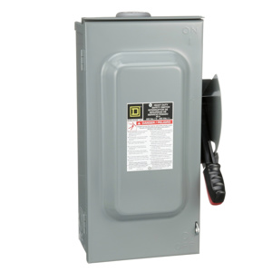Square D Heavy Duty Fused Disconnects 60 A NEMA 3R 600 VAC 3 phase