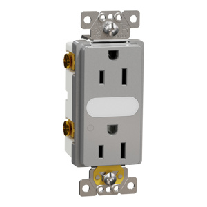 Square D X Duplex Receptacles Gray