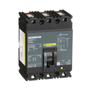 Square D I-Line™ FAL Cable-in / Cable-out Molded Case Industrial Circuit Breakers 80 A 480 VAC 18 kAIC 3 Pole 3 Phase