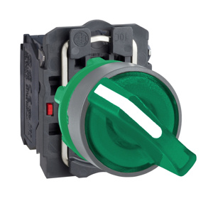 Schneider Electric Harmony™ XB5 Selector Switches 22 mm Selector Switch 2 Position Green Illuminated