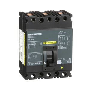 Square D I-Line™ FAL Cable-in / Cable-out Molded Case Industrial Circuit Breakers 15 A 480 VAC 18 kAIC 3 Pole 3 Phase