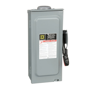 Square D Heavy Duty Fused Disconnects 30 A NEMA 3R 600 VAC 3 phase