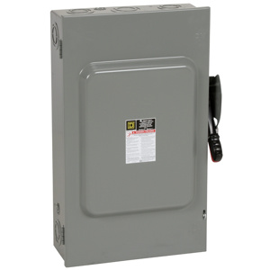 Square D Heavy Duty Fused Disconnects 200 A NEMA 1 240 VAC 3 phase