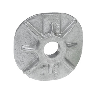 Hubbell Power Curved Square Washers 3/4 in Ductile Iron Galvanized