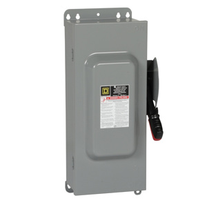 Square D Heavy Duty Fused Disconnects 100 A NEMA 12 240 VAC 3 phase
