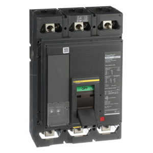 Square D PowerPacT™ MJL Cable-in / Cable-out Molded Case Industrial Circuit Breakers 800 A 600 VAC 25 KAIC 2 Pole