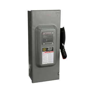 Square D Heavy Duty Fused Disconnects 100 A NEMA 1 600 VAC 3 Phase
