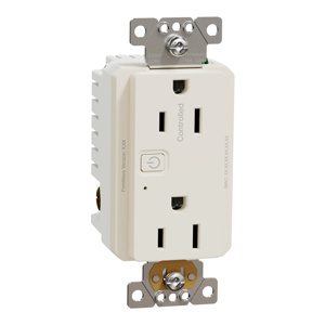 Square D X Duplex Receptacles Almond