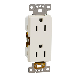 Square D X Duplex Receptacles Almond