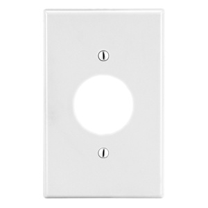 Eaton Wiring Devices Standard Round Hole Wallplates 1 Gang 1.40 in White Polycarbonate Device