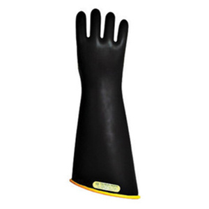 Honeywell Salisbury Electriflex™ Series Class 2 Contour Cuff Electrical Insulating Rubber Gloves 10 Black/Yellow Rubber