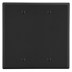 Hubbell Wiring Standard Blank Wallplates 2 Gang Black Nylon Box