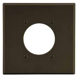 Hubbell Wiring Standard Round Hole Wallplates 2 Gang 2.16 in Brown Nylon Device