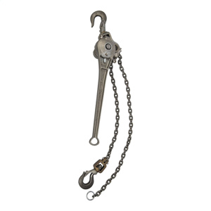 Hubbell Power Link-chain Ratchet Hoists 2 Ton 90 lb Handle Pull at Rating Aluminum, Steel