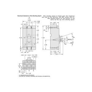 Square D I-Line™ LAL Cable-in / Cable-out Molded Case Industrial Circuit Breakers 350 A 600 VAC 22 kAIC 2 Pole