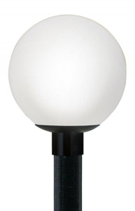 Wave Lighting Globe Post Top Fixtures Opal Polycarbonate Diffuser 75 W Medium (E26)