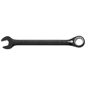 Stanley Black Chrome Combination Reversible Ratcheting Wrenches