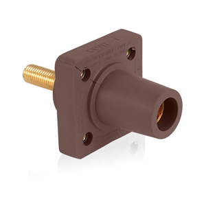 Leviton 16R26 Series Single Pole Receptacles 400 A Female 600 V Brown 2 - 4/0 AWG Threaded Stud Leviton 16R26 Series Single Pole Receptacles 400 A Female 600 V Brown 2 - 4/0 AWG Threaded Stud