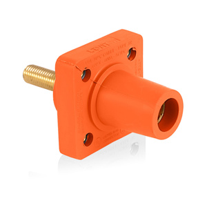 Leviton 16R26 Series Single Pole Receptacles Orange Leviton 16R26 Series Single Pole Receptacles Orange