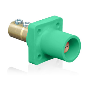 Leviton 16R21 Series Single Pole Receptacles Green Leviton 16R21 Series Single Pole Receptacles Green