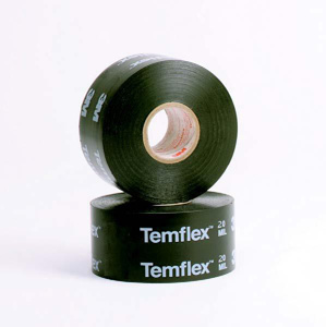 3M Temflex 1200 Series Vinyl Corrosion Protection Tape 2 in x 100 ft 20 mil Black