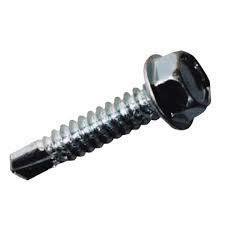 Steel Hex Washer Head Self-drilling Screws #10 1 in