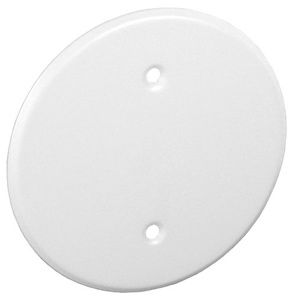 Southwire Round Covers Blank Flat White