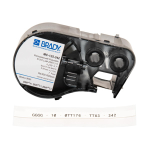 Brady PermaSleeve Wire and Cable Labels Heat-shrink Polyolefin Black on White