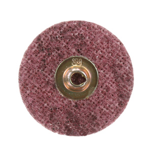 3M Surface Conditioning Discs Maroon 2 in Medium Aluminum Oxide Roloc™ SC Plastic Button