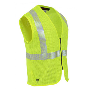 Kits - NSA FR DRIFIRE® High Vis Reflective Full Zip Mesh Vests - BOR Logo XL Tall High Vis Yellow Type R, Class 2
